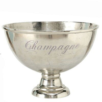 Seau à glace isotherme de luxe en aluminium martelé motif pieuvre, double paroi, anti-fuite, pour fêtes, bars et décoration de table, couleur argent