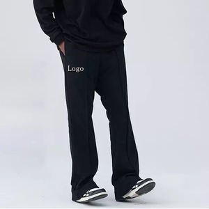 Custom Men's High Quality Casual Flared Jogger Track Pants <b>Elastic</b> <b>Waistband</b> Men's Stacked Flare Breathable Sweatpants For Men - Product Image 3