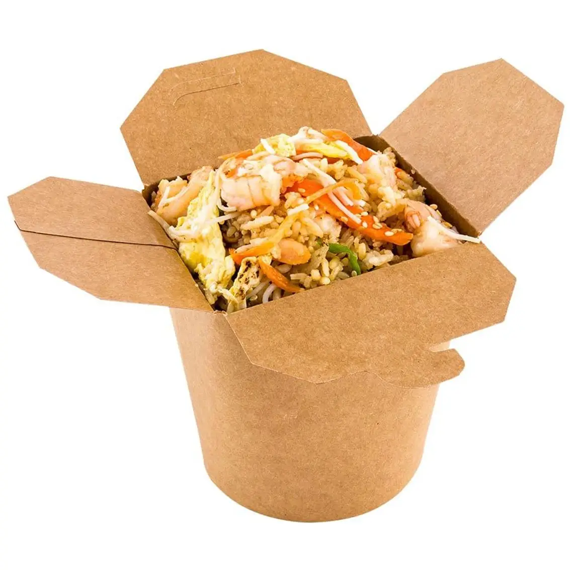 Take Out Boxes, Food To Go Boxes - Leak & Grease-resistant, Tab-lock, Kraft Paper Take Home Boxes, Stackable, Recyclable