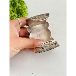 Vintage Navajo Handmade Sterling <b>Silver</b> <b>Cuff</b> <b>Bracelet</b> Elegant Fashion Accessory - Product Image 5