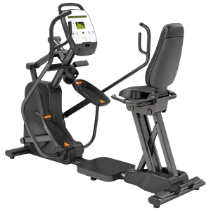 Elliptique assis-relevé de fitness français avec console LED pour entraînements cardiovasculaires à domicile - Product Image 1