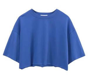 Camiseta Corta de Verano para Mujer, Diseño Nuevo 2026, Color Sólido, para Chicas Jóvenes, Marca Personalizada con Logotipo, Diseño de Bangladesh - Product Image 6