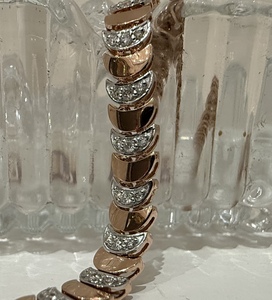 สร้อยข้อมือเทนนิสสีทอง14K 18K ประดับเพชรธรรมชาติสร้อยข้อมือเพชรและกำไลข้อมือ