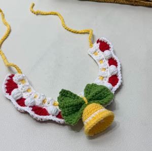 2025 cat <b>Winter</b> Crochet Pet Scarf Popular Pet Scarf Warm and Fashionable <b>Bell</b> Scarf - Product Image 2