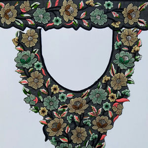 Apliques florales 3D elegantes hechos a mano de La India, parches de primera calidad bordados, estilo cosido para cuello de tul suave, accesorios de ropa - Product Image 1