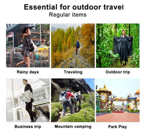 Custom Rain <b>Ponchos</b> for Men <b>Women</b> Kids Black Waterproof Rain Gear for <b>Women</b> Lightweight Travel <b>Ponchos</b> Covers - Product Image 6