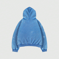 Sweat à capuche surdimensionné pour homme tendance en gros personnalisé avec strass de haute qualité parfait pour la mode streetwear décontractée Maquette gratuite