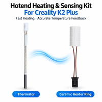 Pièces compatibles pour imprimante 3D Creality K2 PLUS PRO : Ensemble Hotend, Buse, Engrenage d'extrusion, Plaque de construction, Chauffage, Thermistance, Accessoires