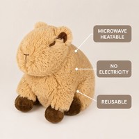 Coussin chauffant pour animaux de compagnie en peluche, compatible micro-ondes, coussin chauffant Capybara, réutilisable, sans électricité, coussin chauffant confortable pour chat et chien, OEM personnalisé