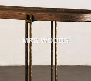 MRS WOODS Mesas de <span class=keywords><strong>consola</strong></span> industriales de lujo Bandeja dorada <span class=keywords><strong>Mesa</strong></span> de <span class=keywords><strong>consola</strong></span> estrecha Entrada - Product Image 2