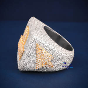 Design Your Own Hip Hop <b>Ring</b> Custom 925 Sterling <b>Silver</b> with High Quality Moissanite Diamonds for Bold <b>Men</b> Style - Product Image 3