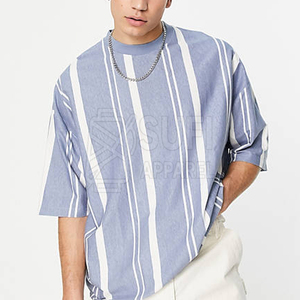 เสื้อยืดโอเวอร์ไซส์ผู้ชายคุณภาพสูง ผ้าฝ้ายถัก 100% สวมใส่สบาย ลำลอง ขายดี - Product Image 2