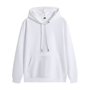 500 GSM coton épais blanc uni poids lourd surdimensionné sweats à capuche sans ficelle unisexe Logo personnalisé grande taille hommes sweats à capuche - Product Image 4
