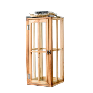 Customized Logo Eco-friendly <b>Bamboo</b> Rattan Handmade <b>Lantern</b> With Glass for Home Garden Decoration - Product Image 6