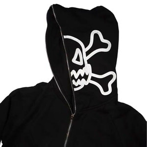 Sudadera con capucha y cremallera completa para hombre, de forro polar sólido, material de poliéster/algodón para invierno, con MOQ bajo, venta al por mayor - Product Image 5