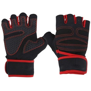 Gants de musculation en cuir PU avec fermeture à lacets, sangle de poignet réglable, antidérapants, pour la musculation, la musculation, le sport, unisexe - Product Image 2