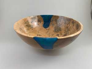 Ensaladera de frutas de madera de resina epoxi de Color personalizado, vajilla de la mejor calidad con impresión de espacio navideño para ocasiones de fiesta - Product Image 3