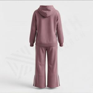 Conjunto Deportivo de 2 Piezas con Capucha para Mujer, Estilo Vintage, 100% Algodón, Ropa Deportiva Cálida para Invierno, Gimnasio y Fitness - Product Image 2