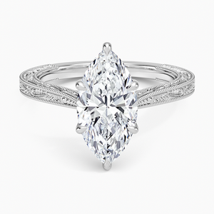 Timeless 10K Gold Engagement <b>Ring</b> with Lab Grown Marquise Diamond Radiant Symmetry for Weddings and Parties <b>Fine</b> <b>Rings</b> - Product Image 6