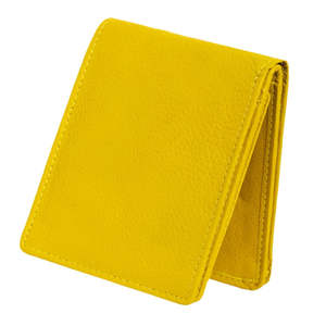 Cartera de Cuero Amarillo para Hombre, Tarjetero, Portamonedas de Cuero Genuino, Hecho de Piel de Vaca, Transpirable - Product Image 6