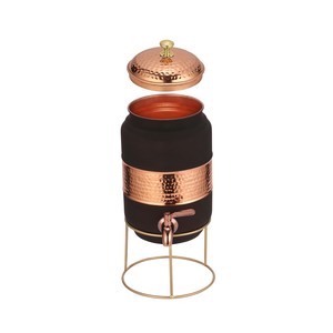 Hot Sale Black Hammered Copper Metal <b>Water</b> Dispenser with Stand in High Quality For Home Kitchen Use - Product Image 2
