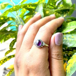 925 Sterling Silver <b>Fine</b> <b>Ring</b> Natural Amethyst Gemstone Elegant and Luxurious - Product Image 4