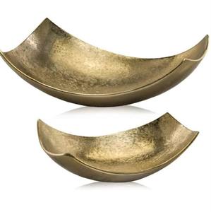 Tazón para Ensalada de Aluminio Martillado Dorado Estilo Antiguo, Vajilla con Logotipo y Tamaño Personalizados, Diseño Clásico para el Hogar, Restaurantes, Regalos Empresariales - Product Image 2