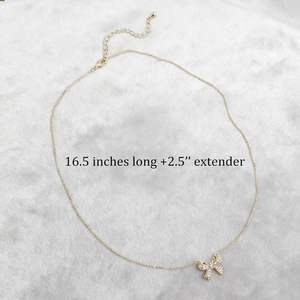 Collana da donna Sonateomber con catena placcata in oro e pendente geometrico con strass per il Ringraziamento e Natale - Product Image 4