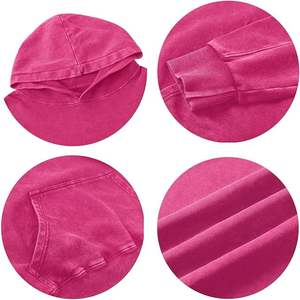 Sweat à capuche acide personnalisé pour hommes de couleur unie en éponge française GSM lourde, sweat à capuche lavé à l'acide avec impression personnalisée pour hommes de haute qualité - Product Image 5