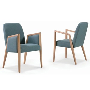 Chaise de restaurant d'hôtel chaise et table de salle à manger rembourrés en bois de teck et tissu du fabricant de meubles en gros - Product Image 6