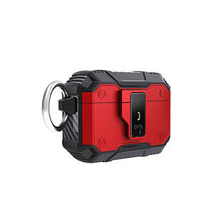 Étui en plastique antichoc Netzy Red Luxury SAFA Airbag 35 pour écouteurs sans fil AirPods Pro, étui boutonné - Product Image 1