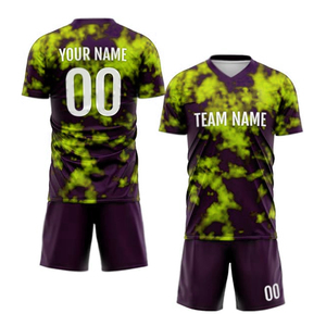Ropa deportiva Cuello en V Nombre del equipo personalizado Uniformes de fútbol Adultos Corte automatizado Camisetas y tops Ropa de fútbol Camiseta de fútbol - Product Image 3