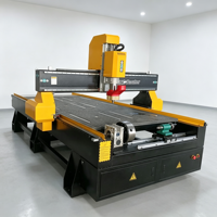 Routeur CNC 4 axes pour métal / Routeur CNC 3D 1325 avec broche rotative et refroidissement par air / Machine de gravure CNC pour le bois