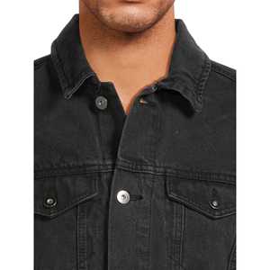 Nuevo diseño azul holgado Jean abrigos botón bolsillo hombres chaqueta de mezclilla otoño vaquero invierno al aire libre chaqueta de gran tamaño para hombres - Product Image 4