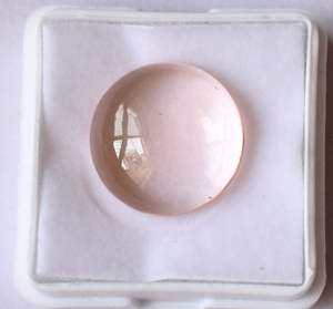 Cabujón redondo de morganita de melocotón, cabujón de piedras preciosas de laboratorio con parte posterior plana, piedras preciosas sueltas calibradas de 5 mm a 15 mm para fabricación de joyas - Product Image 1