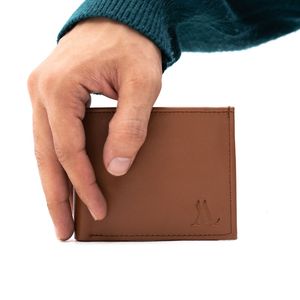 <b>Personalised</b> Premium Genuine Leather Open Short Bifold <b>Wallet</b> Eco-Friendly Fashion Unisex Anniversary Gift - Product Image 4