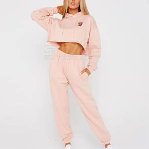 ชุดเซ็ตเสื้อครอปมีฮู้ดลำลองผ้าเนื้อยืด สไตล์สปอร์ตทันสมัย น้ำหนักเบาและเป็นมิตรกับสิ่งแวดล้อม - Product Image 2