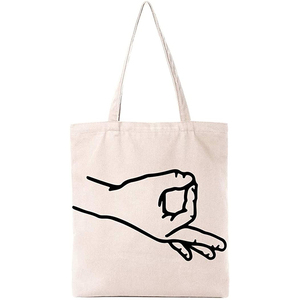 กระเป๋าผ้าใบแคนวาสแบบสั่งทำกระเป๋าถือแฟชั่นทำจากผ้าฝ้ายธรรมชาติ - Product Image 1