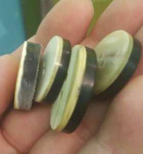 Botón de cuerno de Búfalo Blanco de alta calidad, técnica cruda en blanco para botón decorativo de cuerno de vaca africano, artesanías naturales - Product Image 1