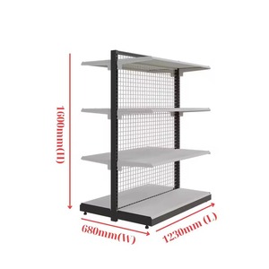 OEM/ODM de présentoir de stockage de supermarché d'étagère de fissure en métal double face d'ADONG A07 disponible - Product Image 3