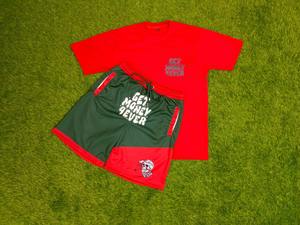 OEM Custom <b>Men's</b> High Street Style Summer T shirt <b>Shorts</b> Set Breathable Twin <b>Short</b> T-Shirt Set - Product Image 5