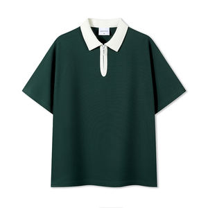 Polos deportivos para hombre 240GSM al por mayor con logotipo personalizado, camisetas sólidas con colores a juego - Product Image 2