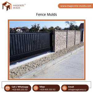 Hermoso diseño de pared altamente duradera hormigón decorativo TVD moldes de valla de un solo lado disponibles en cantidad a granel - Product Image 4