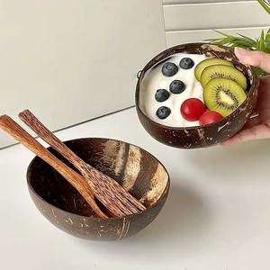 Cuencos Ovalados Ecológicos de Cáscara de Coco, Vajilla Natural Hecha a Mano para el Hogar, Restaurantes y Cafeterías - Product Image 3