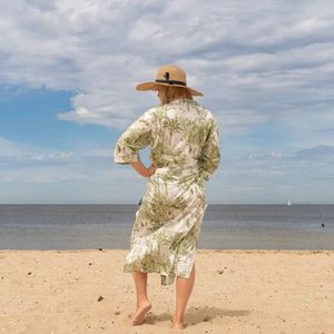 ชุดกิโมโนผ้าคอตตอนผ้าคอตตอนผ้าคอตตอนผ้าคอตตอนผ้าคอตตอนผ้าเช็คทำมือสำหรับผู้หญิงที่มีน้ำหนักเบา - Product Image 5