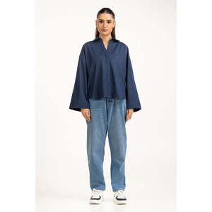 เสื้อเชิ้ตลำลองผ้าป๊อปลินเรียบง่าย รุ่น WM-CS-WS25-004 ทรงปกติ - Product Image 3