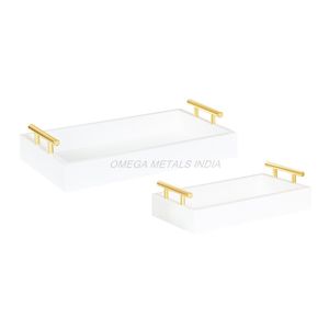 Ensemble de plateaux en bois de haute qualité de couleur charbon foncé avec une forme ronde élégante et un design moderne, idéal pour la décoration de la maison - Product Image 4