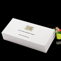 Boîte en papier blanche de luxe avec logo personnalisé, emballage de petite boîte cadeau magnétique en kraft pour parfum cosmétique soin de la peau