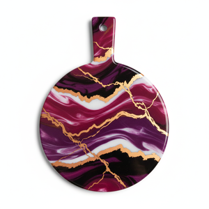 Tabla de Cortar Redonda de Resina de Mármol Hecha a Mano, de Alta Calidad, Duradera y Ecológica, Tabla de Cortar para Cocina, Plato para Queso, Hogar - Product Image 4