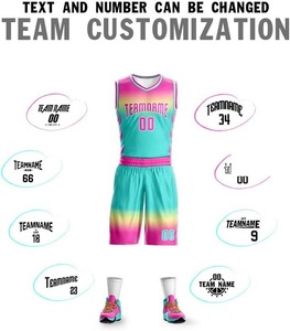 Couleurs personnalisables/logos/tailles de polyester antibactérien respirable de 100% de sublimation d'uniformes personnalisés durables de maillots de basket-ball - Product Image 2